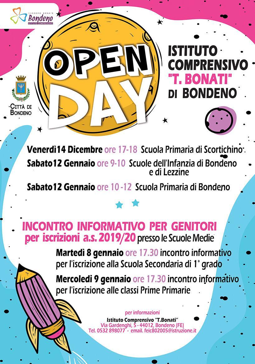 Locandina open day scuole 14dic e successive date
